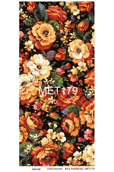 LİNEART Yapışkanlı Pirinç Dekopaj Kağıdı 30x60cm No:MET179