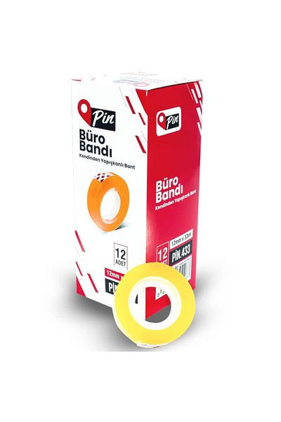 Pin 433 Self-Adhesive Tape 12 mm X 33 m Box of 12