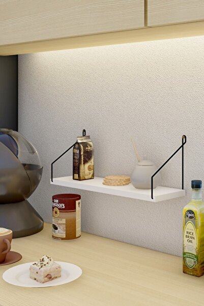 Roomie Home Duvar Rafı 3’lü Set Kitaplık Mutfak Banyo Yaşam Alanı Beyaz