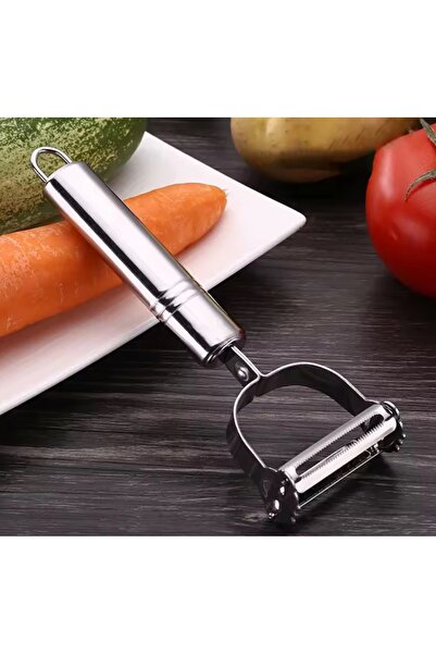 MyBru Pratik Paslanmaz Çelik Çift Jülyen Patates Meyve ve Sebze Soyucu