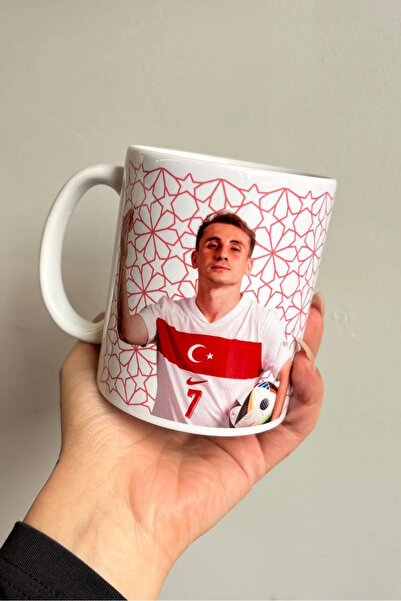 HobiShop Kerem Aktürkoğlu Beyaz Porselen Kupa Bardak