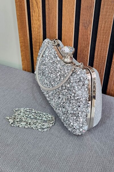 GP GUES POLO Woman's large stone evening bag