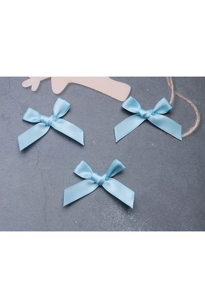 Filitask Fundita din satin - Panglică albastră de 6 mm, 50 buc