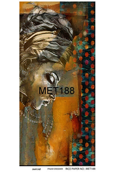 LİNEART Yapışkanlı Pirinç Dekopaj Kağıdı 30x60cm No:MET188