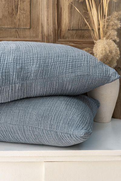 Meet MyNatural Față de pernă din bumbac muselin organic - 4 straturi, 50*70cm, 2 buc.