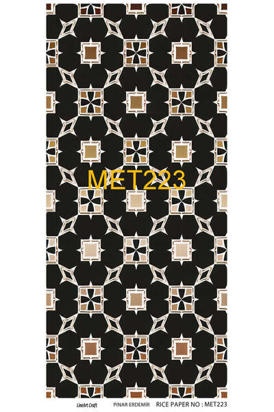 LİNEART Adhesive Brass Decopage Paper 30X60Cm No:Met223