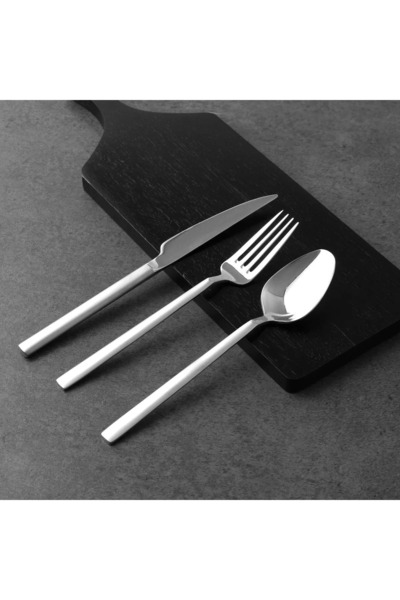 Yüsra Home 18 parça kaşık çatal bıçak seti yemek kaşığı yemek çatalı yemek bı...