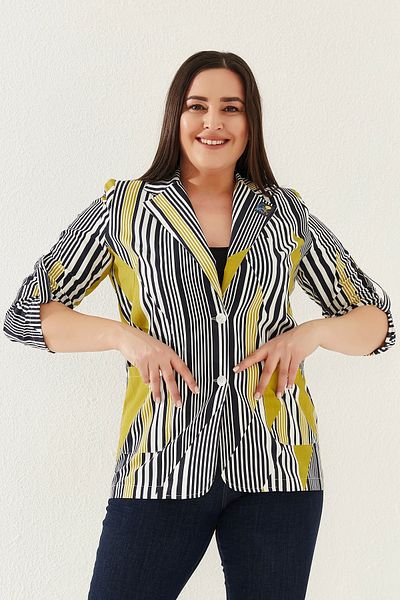 Lady Majestic Jachetă cu dungi mari