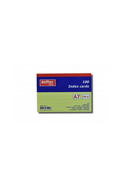 DEFFTER Index Card A7 Yellow Striped