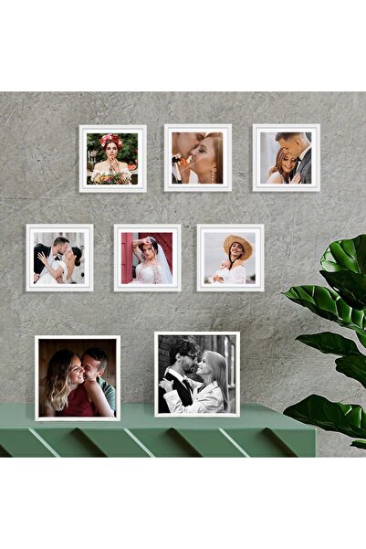 Andoweb Adhesive Plug-in White Pola Frames 12x12cm - Pack of 5