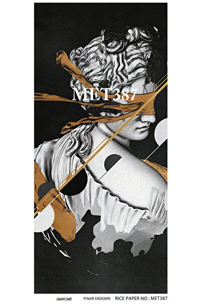 LİNEART ورق ديكوباج نحاسي لاصق 30x60 سم رقم: MET387