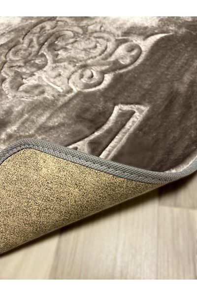 FeelHome Tashkent Deluxe Αντιολισθητική Βάση Super Soft Absorbent Luxury Printed Χαλάκι μπάνιου 2 τεμαχίων Γκρι