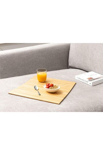 YILDIZDOĞDU Bamboo Seat Edge Foldable Side Table Sofa Edge Tray American Service