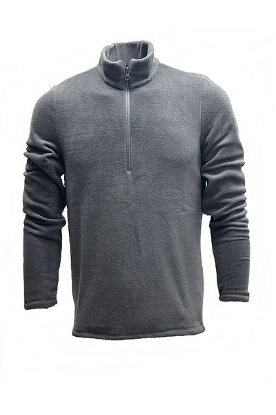 NJM SPORT WEAR سترة رجالية من الصوف المدخن مريحة يوميًا بنصف سحاب وياقة واقفة وغير قابلة للوبر في الهواء الطلق