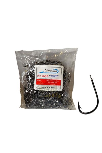 İğnesan 505 Serisi Black Nikel Olta İğnesi 1000li Paket - NO-2-0