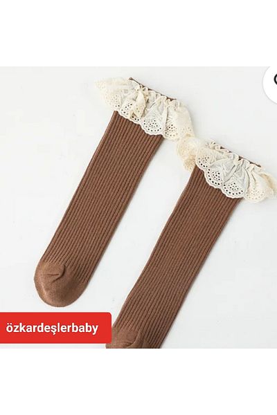 ÖZKARDEŞLER BABY Бебешки и детски дантелени чорапи до коляното