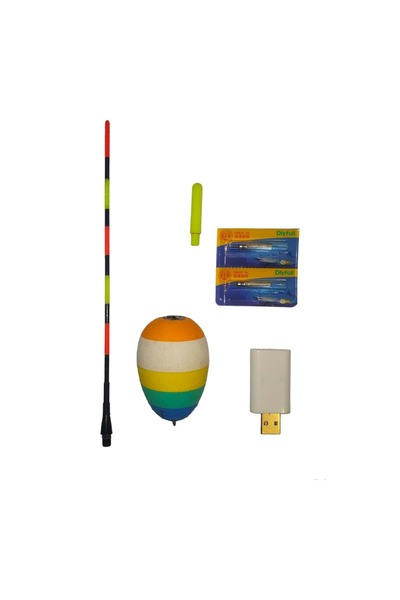 Avcı Market Işıklı Pilli Şarjlı Şamandıra Set