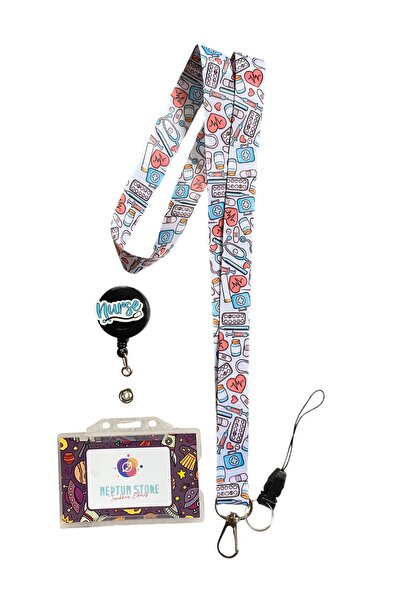 neptünstore Hemşire, Ebe, Sağlıkçı, Doktor  3'lü Set Boyun Askı Ipi Yoyo Yaka...