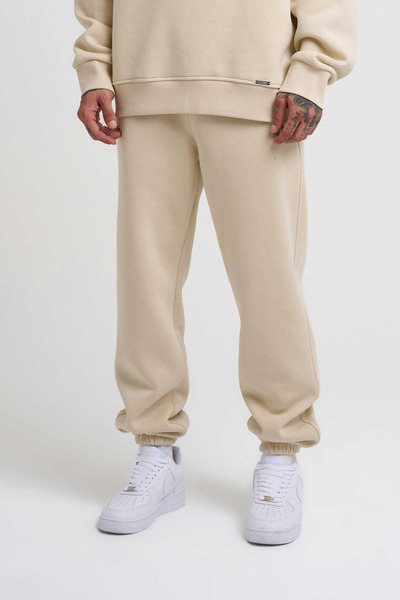 Runades Men's Three Threaded Cotton Sweatpants with Elastic Legs