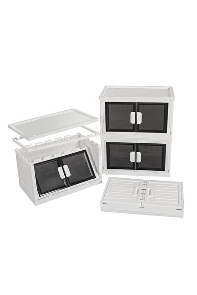 Tugomer 4-Piece Multi-Purpose Bathroom Cabinet with Wheels Stackable Folding Bathroom Organizer Cabinet Towel Holder