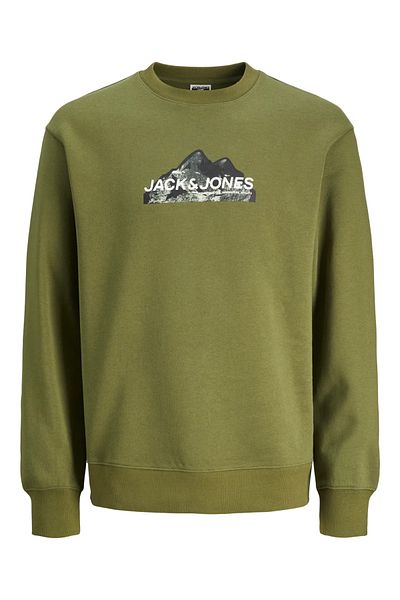 Jack & Jones ΦΟΥΤΕΡ JCOMOUNTAIN GREEN LOGO - CREW NECK 12262094