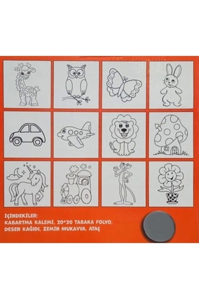 misyon kırtasiye MİSYON MSY-0920 ALÜMİNYUM FOLYO KABARTMA SETİ - TEKLİ