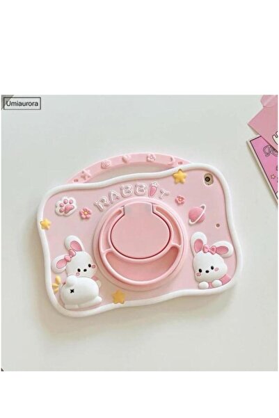 Alfa MEC Ipad Pro 11 2020 2021 2022 2/3/4. Nesil Uyumlu Askılı Rabbit Tavşan Standlı Çocuklara Özel Sevimli