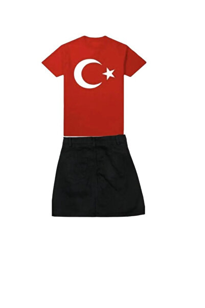 Nacar DEVOJČIČINA MAJICA I SUKNJA SA ŠARAČIMA SET ZA 29. OKTOBAR