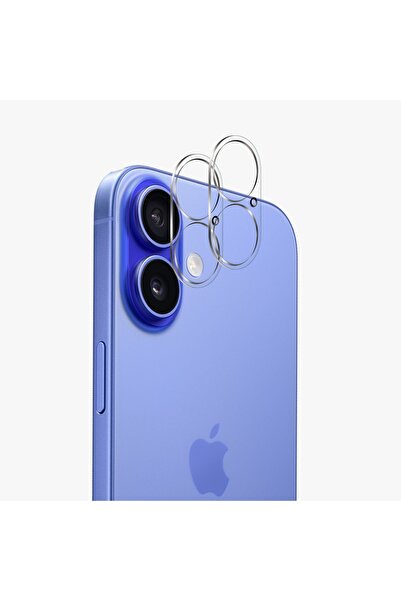 NANOSPACE Apple iPhone 16 / 16 Plus İle Uyumlu Şeffaf Cam Lens Koruyucu