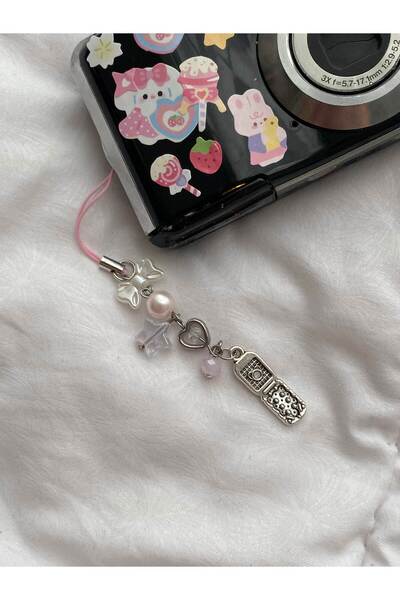 bettymettys Pembe Ayıcıklı Telefon y2k Fairycore Coquette Telefon ve Kamera C...