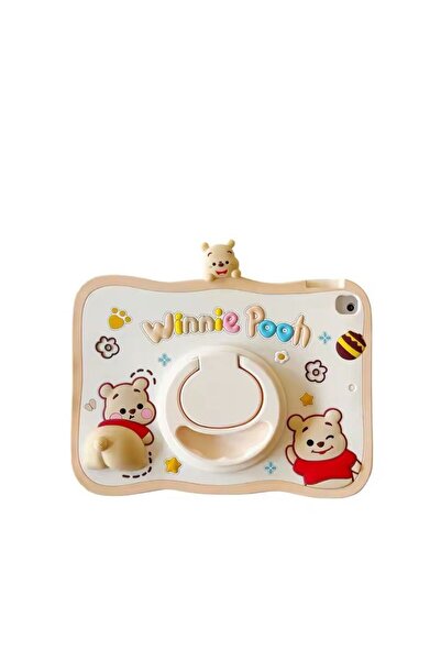 Alfa MEC Ipad Pro 11 2020 2021 2022 2/3/4. Nesil Uyumlu Askılı Winnie Pooh Standlı Çocuklara Özel Sevimli