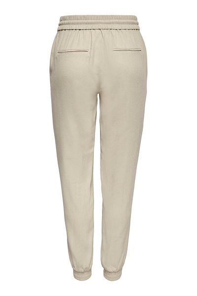 ONLY Beige Color Onlkelda-Emery Mw Pull-Up Trousers - Pnt Noos