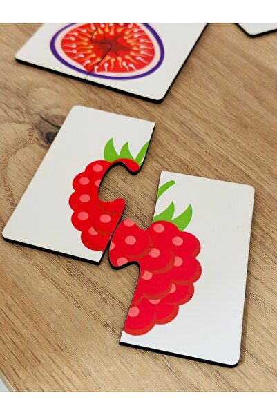 Karter İnovasyon Meyveler,Ahşap Meyveler Puzzle,Meyveler Yap-Boz,Ahşap Eğitici Oyuncak,Puzzle