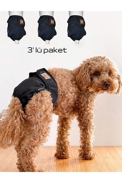 salya store 3-Pack Advantageous - Black Female Dog Menstrual Panties |   Waterproof and Washable