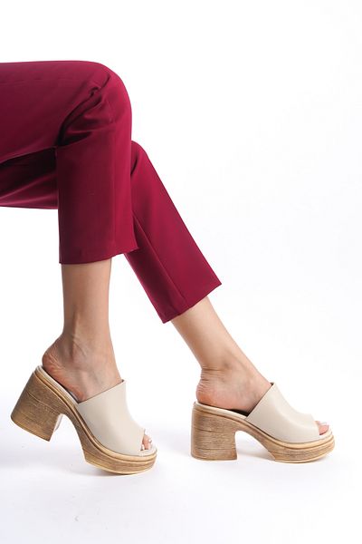 Taran Thick Heeled and Women's Slippers - Nancy