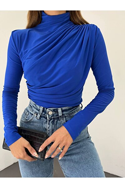 Dia Blanco Drape Detaylı Bluz