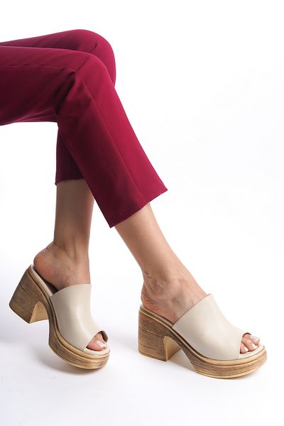 Taran Thick Heeled and Women's Slippers - Nancy