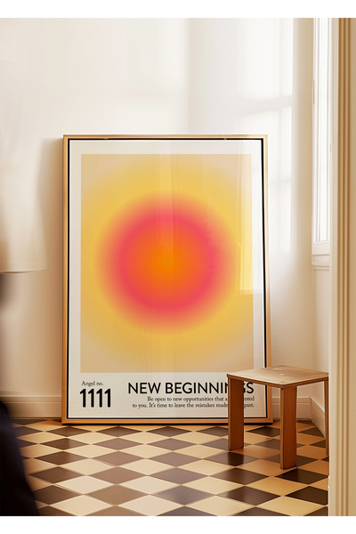 ARTHOUSECOLLECTIVE Aura Poster - New Beginnings - Tablo Ölçülerinde Çerçevesi...