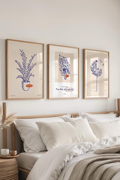 Postifull Set de picturi cu rame, 3 bucăți de rame din lemn și set de postere...