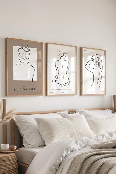 Postifull Комплект рамки за снимки, 3 дървени рамки и комплект минималистични...