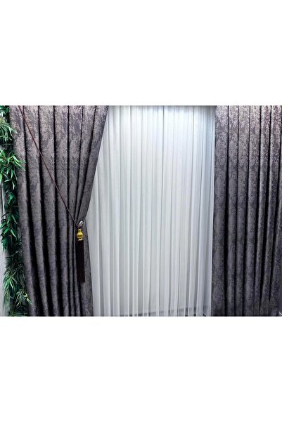 NİVEMESHOME 1811 1/2,5 SIK PİLELİ ÇİZGİLİ TÜL PERDE APM
