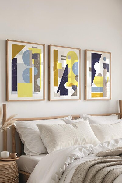 Postifull Set de pictură cu cadru, 3 bucăți de cadru din lemn și set de poste...