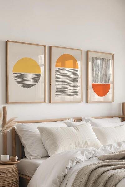 Postifull Set de pictură cu rame, 3 bucăți de rame din lemn și set de postere...