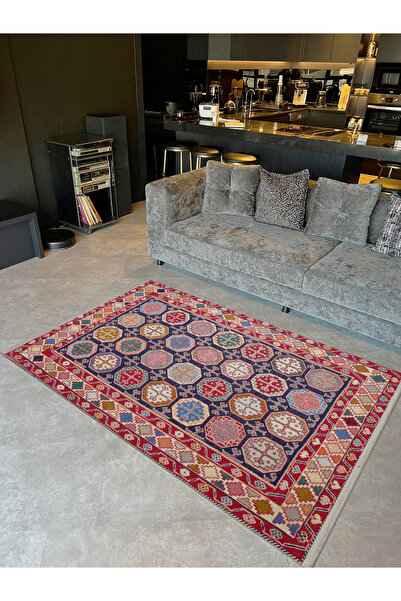 Rugs Modern Halı Maya Koleksiyonu Çok Renkli Geleneksel Desenli Dokuma Taban ...