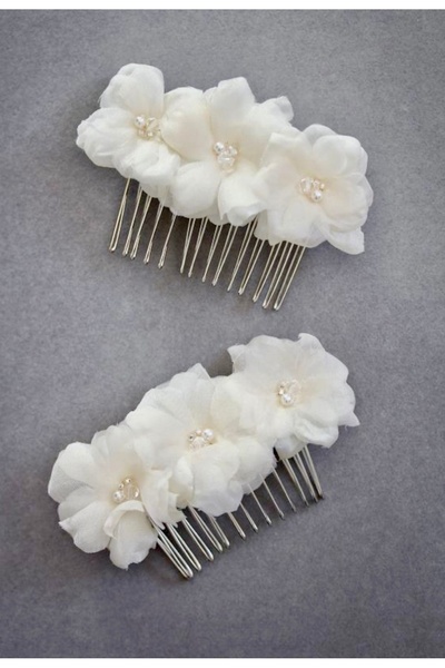 VENÜS MODA by Pınar مشبك شعر للعروس، مشبك زفاف، 2 قطعة، مشبك شعر مزين باللؤلؤ...