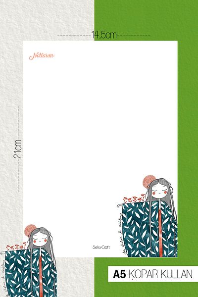 SelisCraft Girl Unlined Notepad 13 Days Planner, Notebook, To Do List, Notepad, Agenda