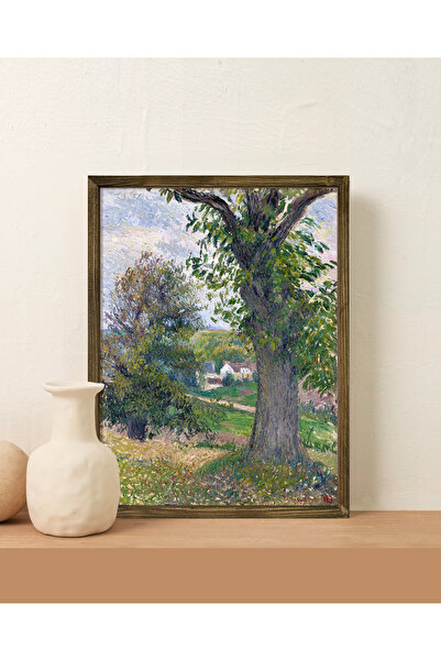 Vetro Design Pictură înrămată cu copac și sat