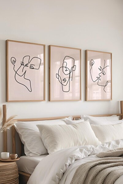 Postifull Set de pictură cu cadru, 3 bucăți de rame din lemn și set de poster...