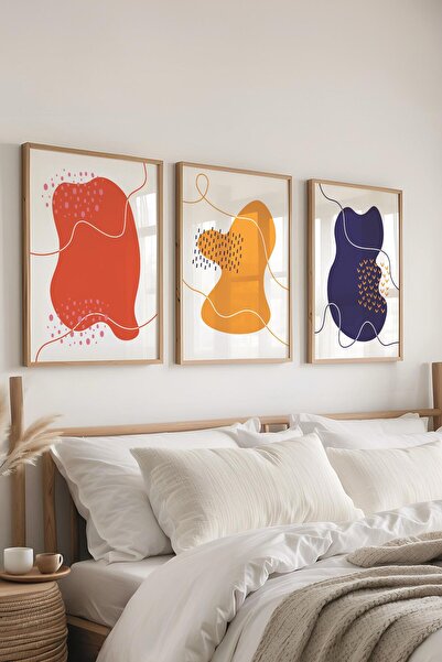 Postifull Set de pictură cu cadru, 3 bucăți de cadru din lemn și set de poste...