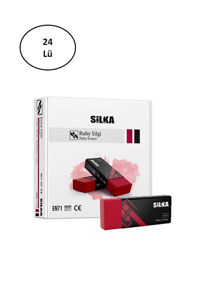 Silka Red Eraser Ruby Set of 24 - Art.58